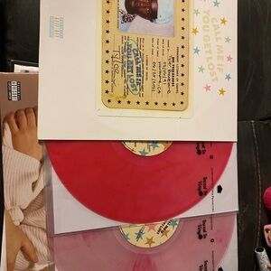 Pink and Red Vinyl Records,